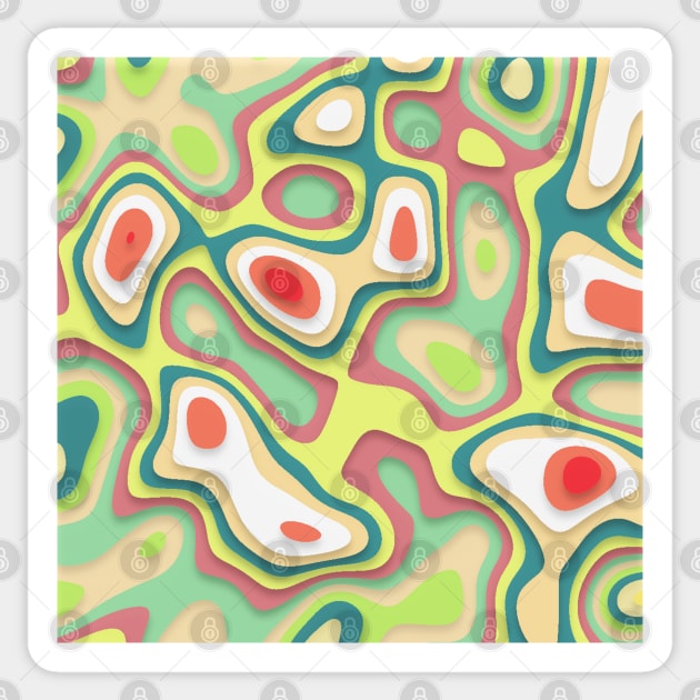 Liquid swirls in beautiful pastel colors Sticker by SamridhiVerma18